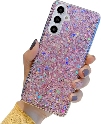 Vista 27 de YTanazing Funda para Samsung Galaxy S24 FE con purpurina, bonita funda con diamantes brillantes para mujeres y niñas, fundas de goma delgada a