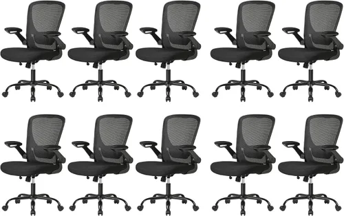 Vista 16 de EUREKA ERGONOMIC Sillas de escritorio de oficina en casa, silla de escritorio ergonómica con ruedas, silla de computadora con malla transpirable