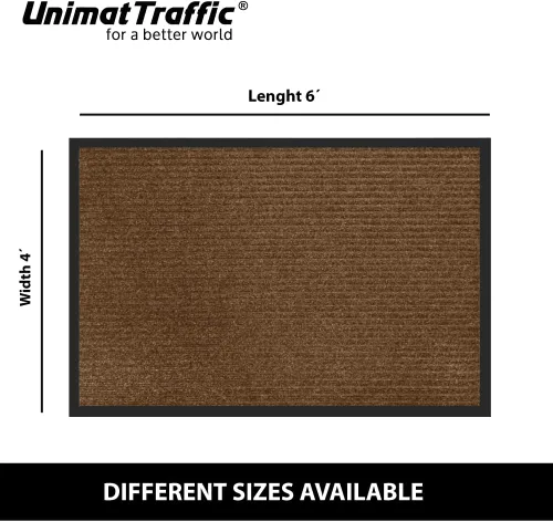Vista 8 de UNIMAT Tapete de protección de tráfico, 3 x 5 pies, resistente e impermeable, resistente a las manchas y a la decoloración, parte trasera de goma