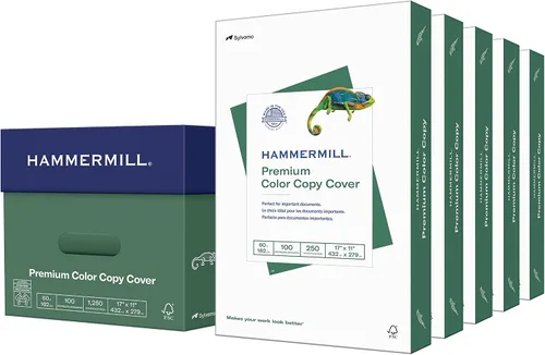 Vista 13 de Hammermill Cartulina, copia a color premium, 60 libras, 8.5 x 11-100 brillante, hecha en los Estados Unidos, 122549R, blanco, 1 paquete (250 hojas)