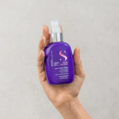 Vista 5 de ALFAPARF MILANO Semi di Lino - Spray antiamarillo rubio para cabello rubio, platino y plateado, espray aclarador sin sulfato, elimina los tonos