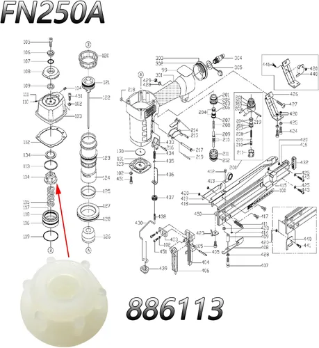 Vista 4 de Parada de parachoques de pistón 886113 compatible con cable Porter RN175 tipo 1 RN175 tipo 2 FN250A
