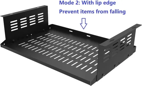 Vista 2 de Soporte de computadora debajo del escritorio para computadoras y PC SFF de factor de forma pequeño, con espacio de 17.3 pulgadas x 4 pulgadas