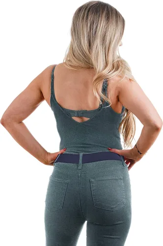 Vista 5 de Cinturones elásticos invisibles invisibles para mujeres y hombres de 1.5 pulgadas ajustables antideslizantes que se adaptan a cinturas de hasta 50