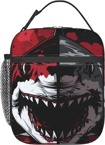 Vista 13 de Lonchera aislada para niños y niñas, lonchera de dinosaurio para el trabajo, picnic, escuela, viajes, senderismo, playa o pesca, bolsa de almuerzo