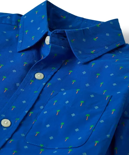 Vista 3 de The Children's Place - Camisa de manga corta con botones para niños grandes