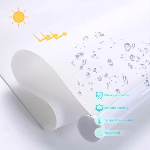 Vista 4 de Persianas enrollables opacas sin cordón, para ventana, tamaño personalizado, persianas de primavera, privacidad, impermeable, con aislamiento