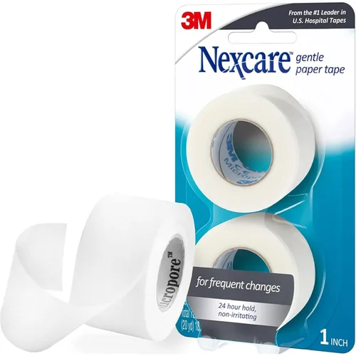 Vista 5 de Nexcare - Cinta de papel suave de 1 pulgada x 10 yardas, 20 años (paquete de 3)