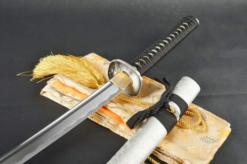 Vista 6 de Espada 41 '' Katana Samurai japonesa Genaral Espada afilada La práctica de la hoja puede personalizar