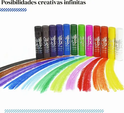 Vista 8 de Barras de pintura de témpera sólida Kwik Stix, 24 colores, barras de pintura lavables para niños, no tóxicas, de secado rápido, libres de alérgenos