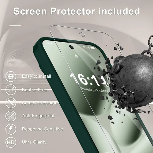 Vista 182 de Funda para Google Pixel 10 Pro XL, cubierta magnética mate, color negro Fit for MagSafe, Screen Protector included, Shockproof Military Grade