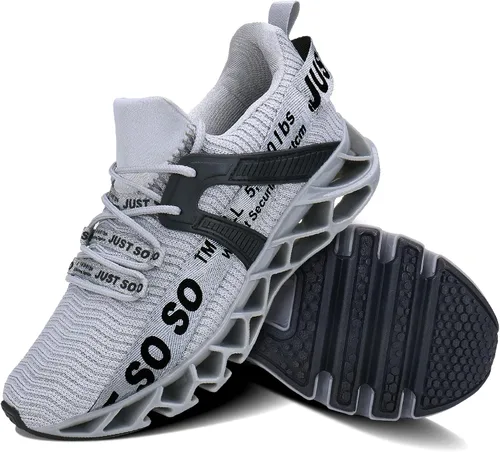 Vista 5 de COKAFIL - Zapatos de correr para hombre, tenis atléticos con bordes para caminar