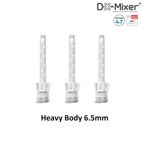 Vista 2 de 48pcs Impression Dental Mixing Tips 0.256 in VPS/PVS Heavy Body- DX-Mixer®