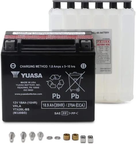 Vista 2 de Yuasa YUAM320BS YTX20L-BS - Batería AGM libre de mantenimiento con paquete de ácido