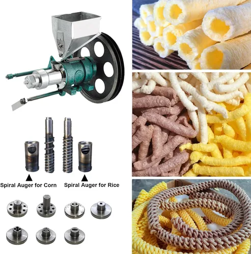 Vista 5 de Extrusora de alimentos inflados para arroz, máquina para hacer palomitas de maíz, máquina de aperitivos Extrusora de alimentos inflados de maíz