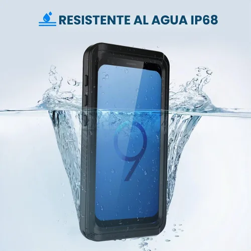 Vista 3 de Lanenas Funda para Samsung Galaxy S9, impermeable, a prueba de polvo, a prueba de caídas con protector de pantalla integrado, 5.8 pulgadas, 360°