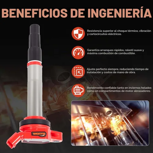 Vista 5 de Paquete de bobinas de encendido, bujías, conector, kits de filtro de aire de motor/cabina