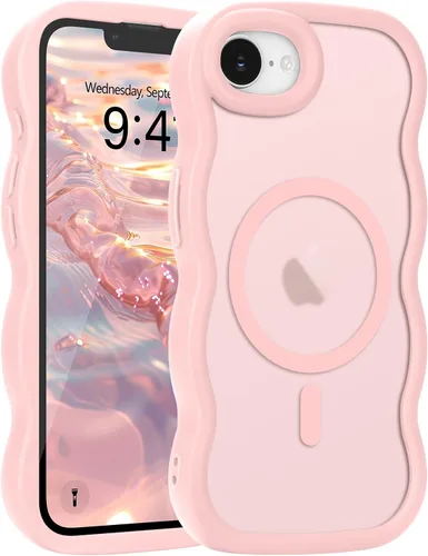 Vista 79 de Pepmune - Funda para iPhone 12 Pro Max con marco ondulado y estructura rígida, color mate claro, cubierta trasera unisex, compatible con Magsafe