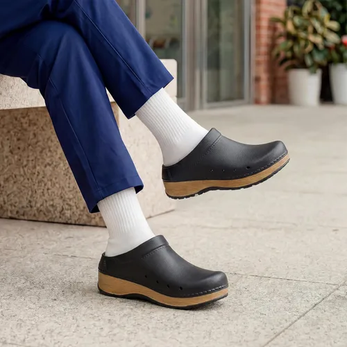 Vista 3 de Youermei Zapatillas de casa para hombre y mujer, sandalias de trabajo ligeras con plantilla EVA extraíble, soporte de arco, zapatos antideslizantes