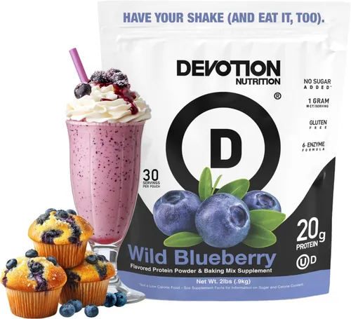 Vista 17 de Devotion Nutrition Brownie - Proteína en polvo para batidos, hornear, brownies, postres, 0.71 oz de aislado de suero y mezcla de caseína, sin azúcar