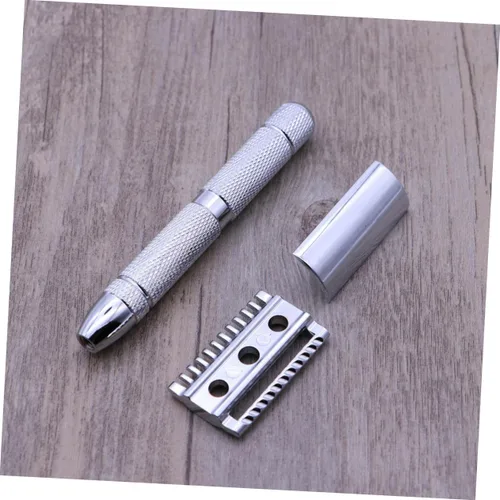 Vista 4 de FOMIYES 2pcs Razor Blade Safety Razor para Hombres Acero Inoxidable Suave Afeitado Experiencia