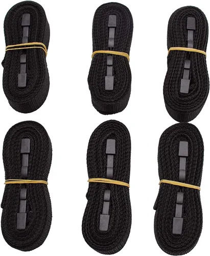 Vista 4 de iCOVER IBCA0003 - Correas de amarre ajustables de liberación rápida de 67 pulgadas (5 pies 7 pulgadas) de largo x 1 pulgada de ancho, macho+bucle, 6