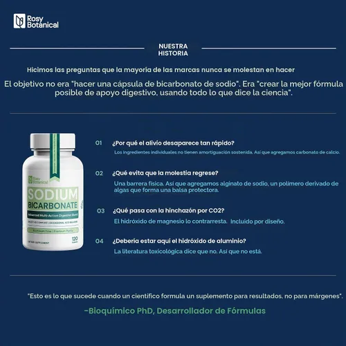 Vista 2 de Cápsulas de bicarbonato de sodio puro para comodidad digestiva y equilibrio