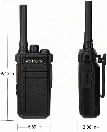 Vista 15 de Retevis RB37 - Radios de negocios bidireccionales Bluetooth con auricular inalámbrico, paquete de 2 Portable FRS Two Way Radios, 2000mAh Long