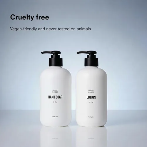 Vista 3 de Public Goods Loción corporal y de manos para mujeres y hombres Loción diaria hidratante natural para piel seca y con picazón Sin parabenos ni