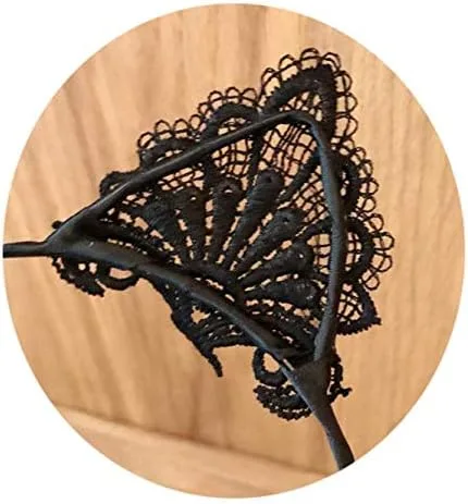 Vista 2 de Diadema de orejas de gato de encaje sexy, color negro, disfraz de cosplay, diadema de orejas de gato para mujeres atractivas y encantadoras