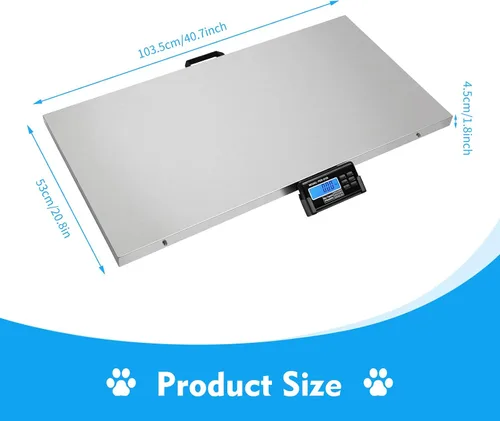 Vista 9 de Báscula digital para animales domésticos, báscula de suelo industrial, báscula de envío, báscula de cerdo, báscula de peso para perro, plataforma