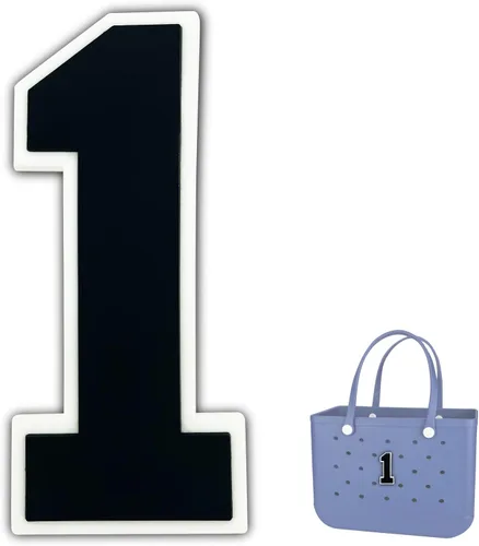 Vista 24 de Dijes para Bolsa Bogg, Accesorios Decorativos para Bolsa Bog, Inserto de Dije con Número para Bolsa de Playa de Goma Bog Original