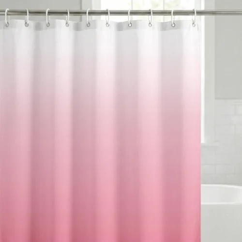 Vista 25 de Americanflat 71x74 Cortina de Ducha Sólida Negra - Cortina de Ducha Larga Resistente al Agua con Ojales de Metal Duraderos y 12 Ganchos - 100%