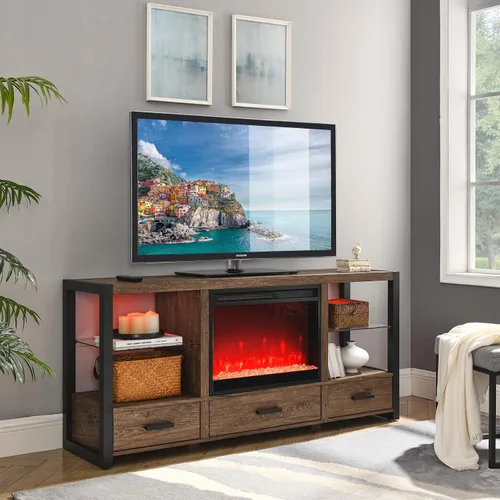 Vista 8 de Insertos de chimenea eléctrica de 23 pulgadas, insertos de chimenea para chimenea existente con 8 colores de llama, insertos de chimenea de 1400 W