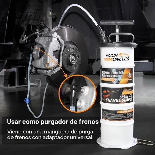 Vista 5 de FOUR UNCLES Bomba extractora de aceite manual 6.5L para cambios de aceite