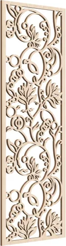 Vista 56 de Caspian Paneles de pared de madera con calado decorativo perforado, 9 3/8 pulgadas de ancho x 24 3/8 pulgadas de alto x 1/4 de alto, cereza