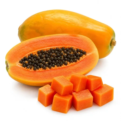 Vista 6 de Trozos de papaya seca deshidratada natural de 2 libras en bolsa, sin color añadido, Kosher, frutas secas, ideal para aperitivos, hornear, mezcla