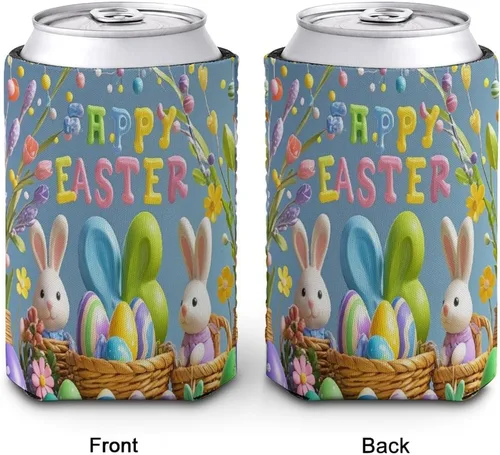 Vista 7 de Happy Easter Cup Sleeve Reusable Iced Coffee Sleeves Cute Insulated Cup Sleeve for Cold Beverages Coffee Cup Holder Fits All For Regular Size Bottles