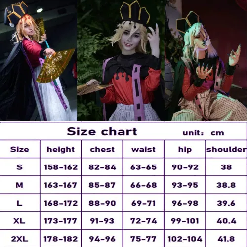 Vista 2 de Douma Cosplay - Disfraz de Douma, traje de kimono de anime Douma, disfraz de Halloween, bata con capa, conjunto completo con peluca