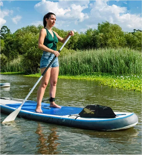 Vista 3 de Bolsa impermeable para tablero - Bolsa de cubierta SUP para almacenamiento y transporte con 4 parches y 4 clips de anillo en D