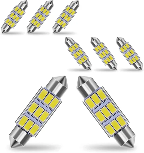 Vista 11 de 36mm Bombillas LED 6000K Blanco Puro Brillante para Luces Interiores de Coche, Libres de Errores, 9-SMD 5630 Chipsets, DE3021, Bombilla para Luz