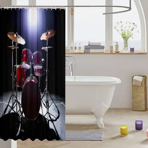 Vista 96 de Feelyou Cortina de ducha con diseño de gato para decoración de baño, bonita cortina de baño para puestos de bañeras, accesorios de baño divertidos