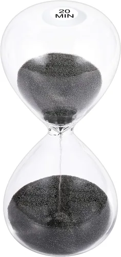 Vista 16 de SuLiao Reloj de arena con temporizador de arena de 1 minuto, reloj de arena negra de 5.1 pulgadas, reloj de arena de un minuto, reloj de arena
