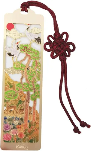 Vista 4 de Marcapáginas tradicionales coreanos en miniatura, regalos para estudiantes, niños, adultos, esposas, amigos, paquete de marcapáginas de metal único