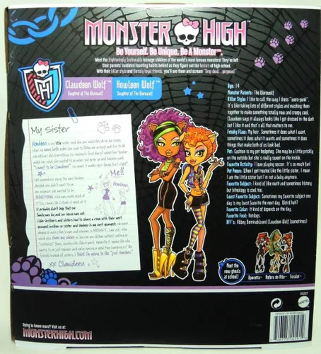 Vista 8 de Monster High Hermanas lobo Clawdeen y Howleen Wolf