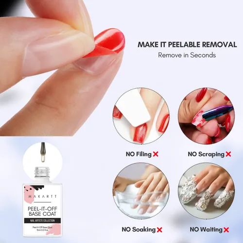 Vista 16 de Kit de capa base y capa superior de gel Makartt: Esmalte de uñas transparente, brillante, sin necesidad de limpieza, resistente a manchas, capa