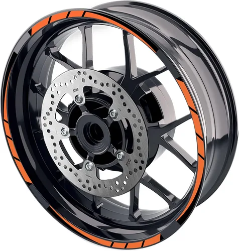 Vista 18 de MC MOTOPARTS Pegatinas para llantas exteriores de 17 pulgadas S01B compatibles con YZF R125 MT125 MT07 MT10 MT25 FZ25 MT03 (azul)