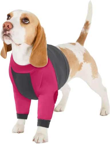 Vista 11 de LeLePet Traje de recuperación para perros para las patas delanteras, manga para perros para detener la lamida, protector de codo para lesiones