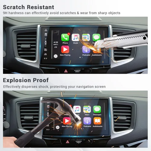 Vista 7 de Protector de pantalla de vidrio templado HD de 8 pulgadas Ridgeline 2020 para Ridgeline RT RTS Sport RTL RTL-T RTL-E de 8 pulgadas, protector
