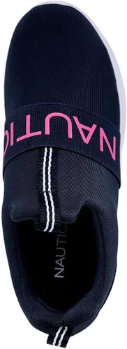 Vista 4 de NAUTICA Kids Girls Youth Athletic Fashion Sneakers - Slip-On Style for Little Kids and Big Kids